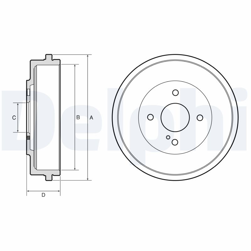 Brake Drum DELPHI BF666