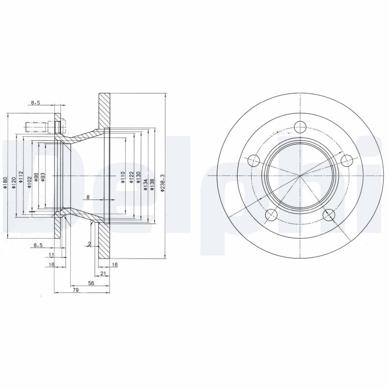 Brake Disc DELPHI BG2494