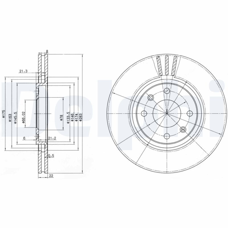 Brake Disc DELPHI BG2690