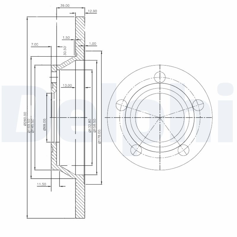 Brake Disc DELPHI BG2987