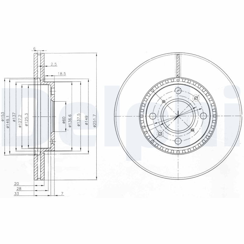 Brake Disc DELPHI BG4049