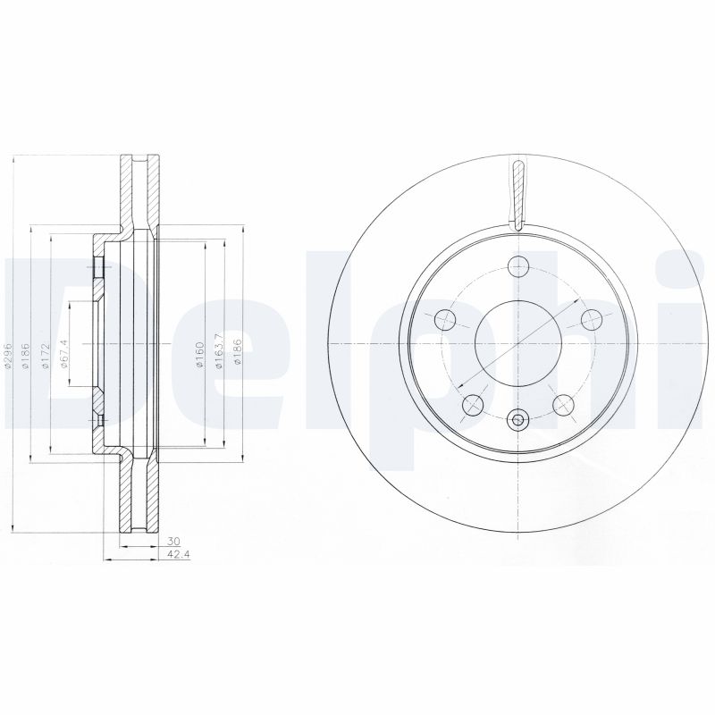Brake Disc DELPHI BG4187