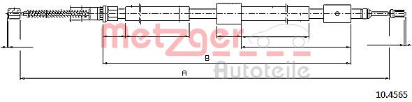 Cable, parking brake METZGER 10.4565