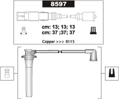 Ignition Cable Kit MAGNETI MARELLI 941318111303