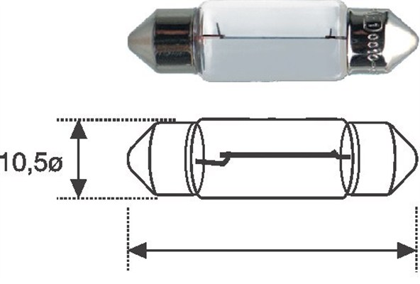 Bulb, licence plate light MAGNETI MARELLI 002051700000