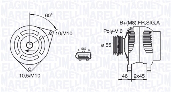 Alternator MAGNETI MARELLI 063380002010