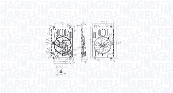 Fan, engine cooling MAGNETI MARELLI 069422857010
