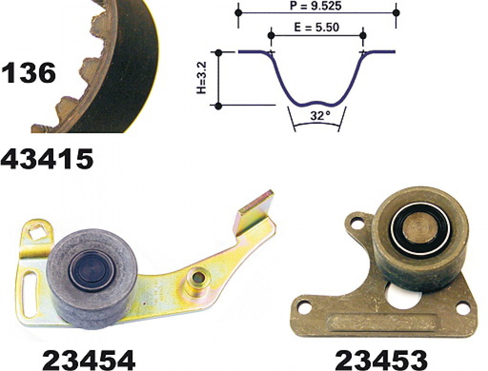 Timing Belt Set MAPCO 23405