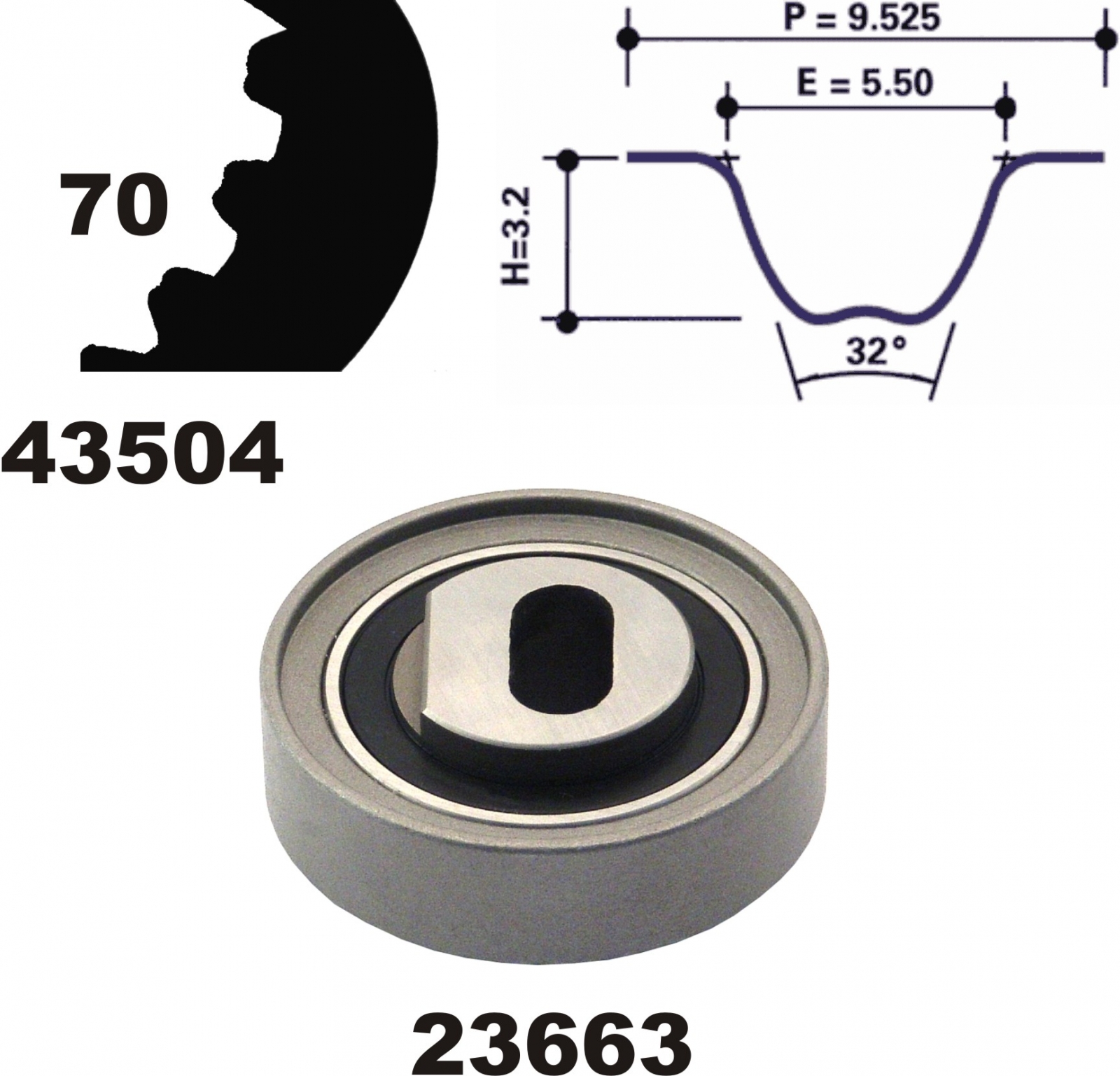 Timing Belt Set MAPCO 23504