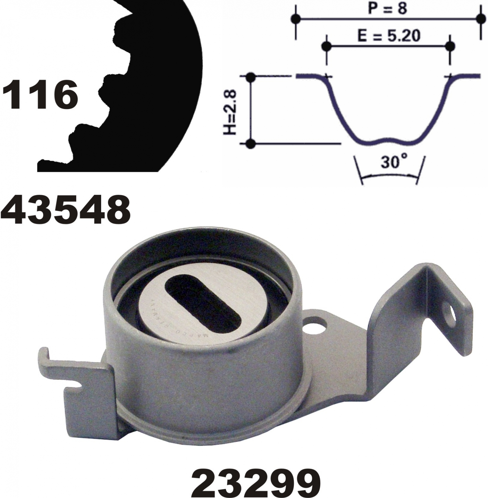 Timing Belt Set MAPCO 23548