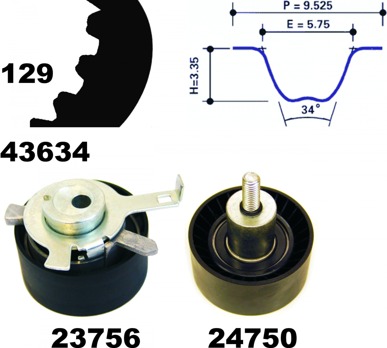 Timing Belt Set MAPCO 23603