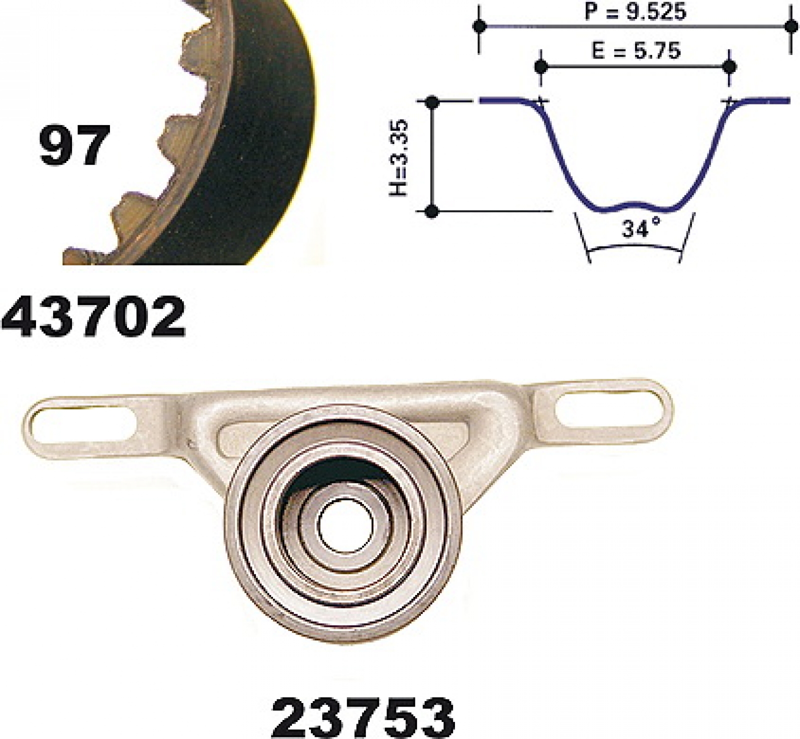 Timing Belt Set MAPCO 23702