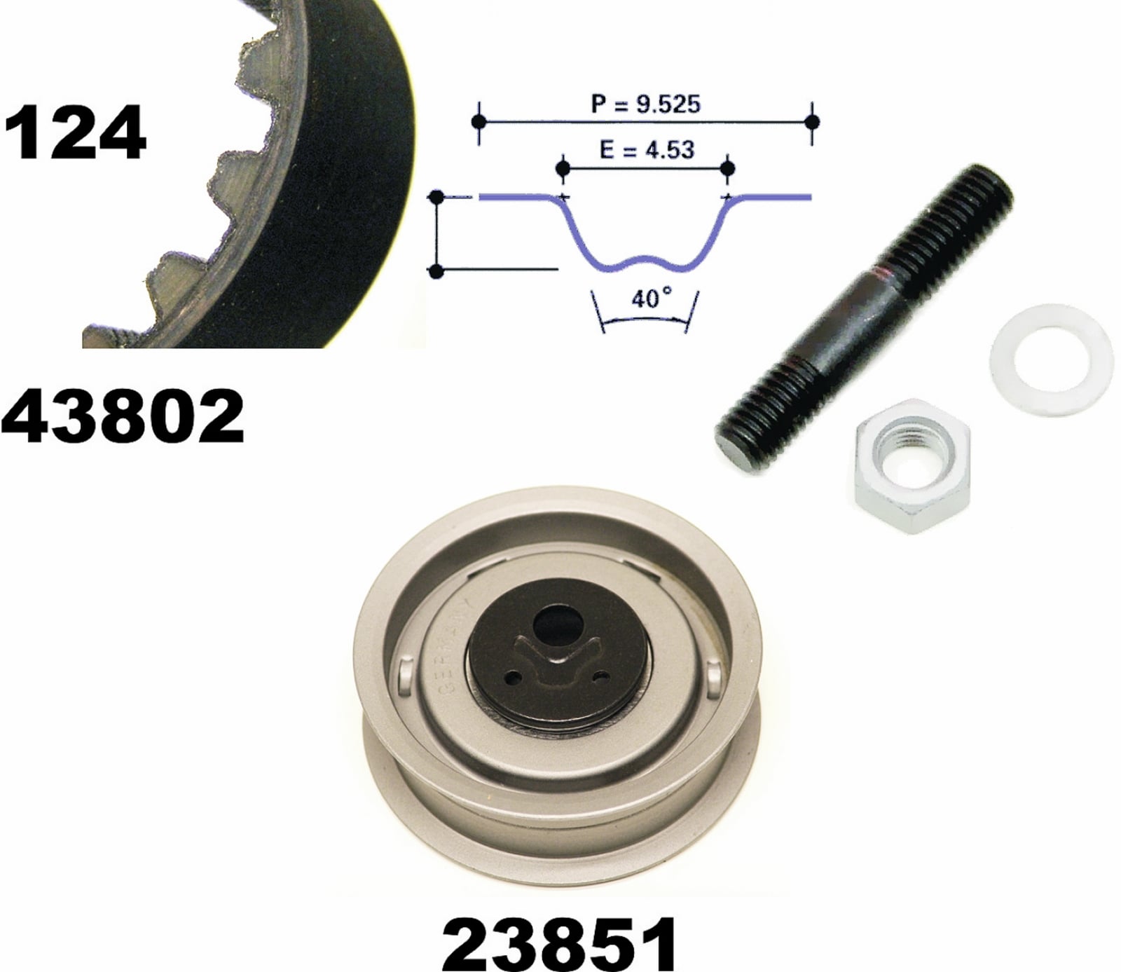 Timing Belt Set MAPCO 23802