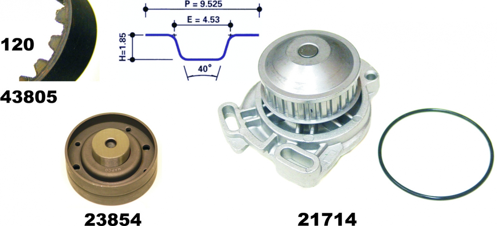 Water Pump & Timing Belt Set MAPCO 41805