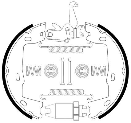 Brake Shoe Set, parking brake METZGER 0152021
