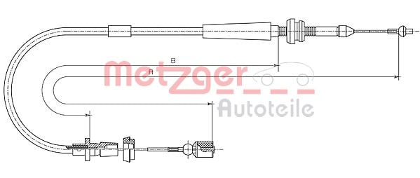 Accelerator Cable METZGER 10.1011