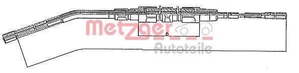 Cable, parking brake METZGER 10.425