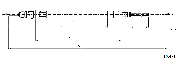 Cable, parking brake METZGER 10.4715