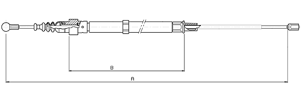Cable, parking brake METZGER 10.7508