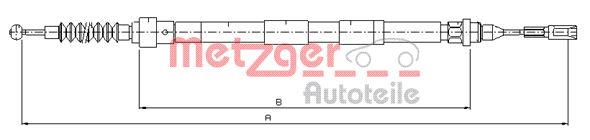 Cable, parking brake METZGER 10.7620