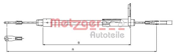 Cable, parking brake METZGER 10.9325