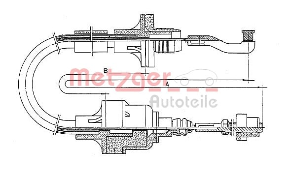 Clutch Cable METZGER 11.2551