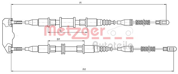Cable, parking brake METZGER 11.585