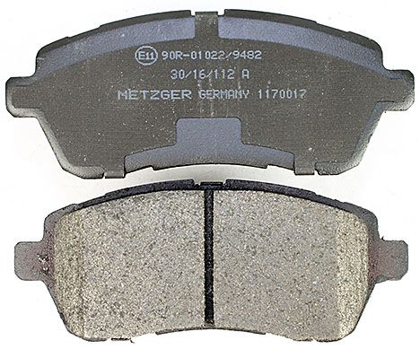 Brake Pad Set, disc brake METZGER 1170017