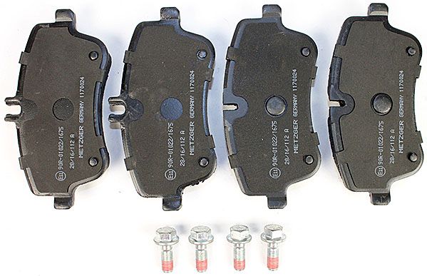 Brake Pad Set, disc brake METZGER 1170024