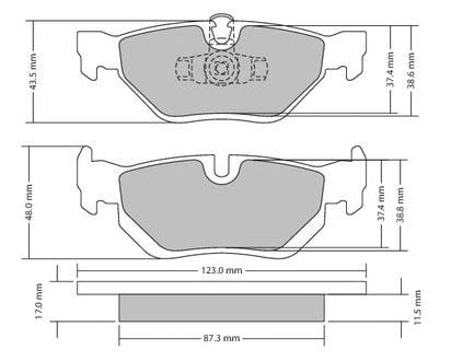 Brake Pad Set, disc brake METZGER 1170031