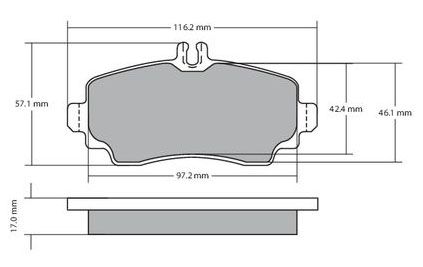 Brake Pad Set, disc brake METZGER 1170041