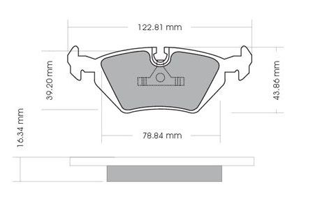 Brake Pad Set, disc brake METZGER 1170075