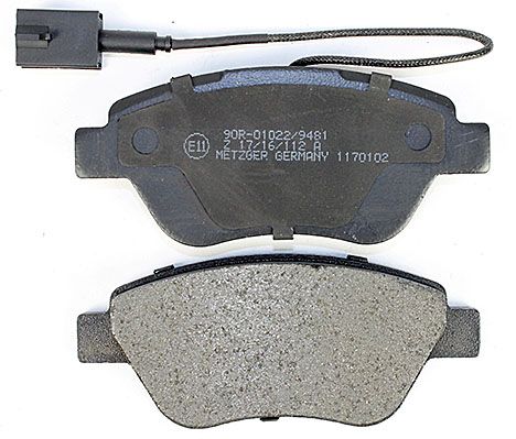 Brake Pad Set, disc brake METZGER 1170102