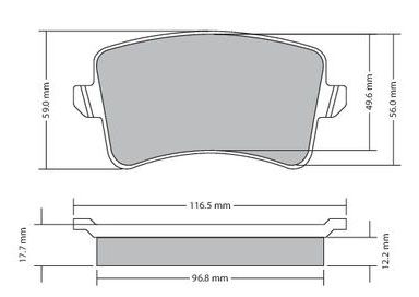 Brake Pad Set, disc brake METZGER 1170113