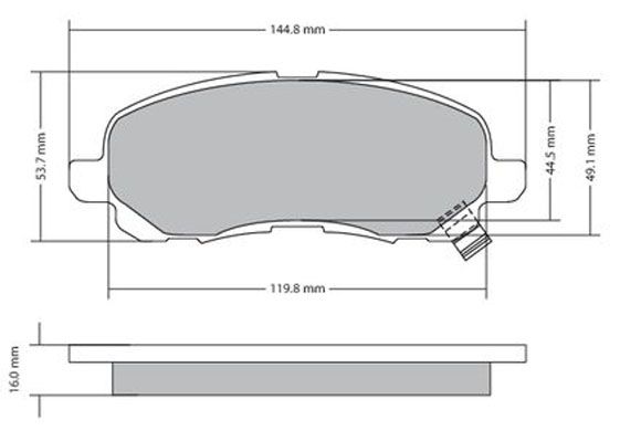 Brake Pad Set, disc brake METZGER 1170133