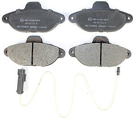 Brake Pad Set, disc brake METZGER 1170147