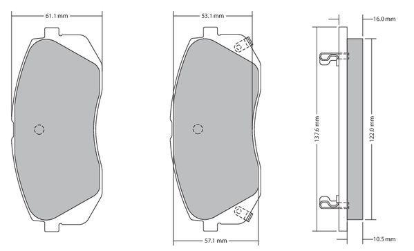 Brake Pad Set, disc brake METZGER 1170186