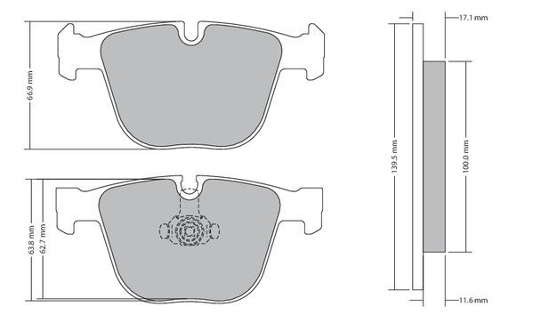 Brake Pad Set, disc brake METZGER 1170356