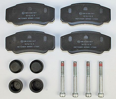 Brake Pad Set, disc brake METZGER 1170381