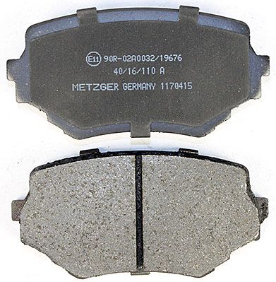 Brake Pad Set, disc brake METZGER 1170415