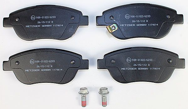 Brake Pad Set, disc brake METZGER 1170614