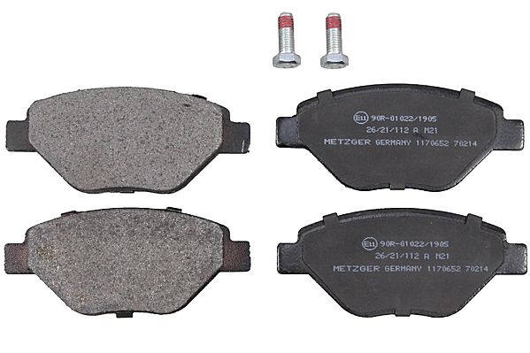 Brake Pad Set, disc brake METZGER 1170652