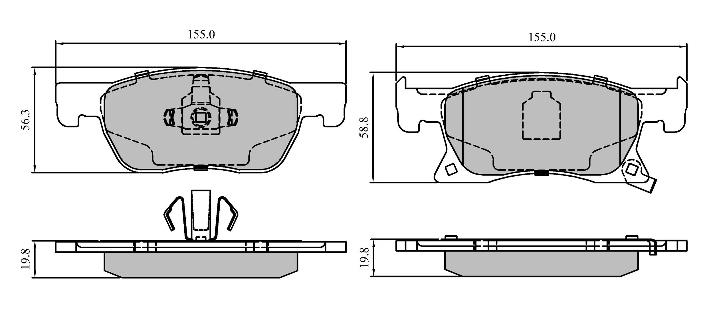 Brake Pad Set, disc brake METZGER 1170857