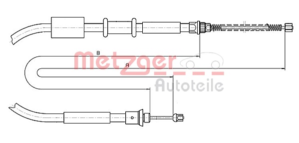 Cable, parking brake METZGER 1281P2