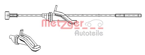 Cable, parking brake METZGER 17.0686