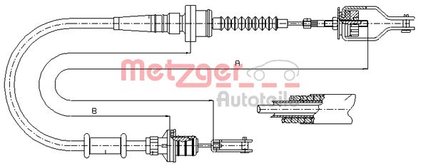 Clutch Cable METZGER 18.0071