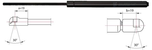 Gas Spring, boot-/cargo area METZGER 2110095