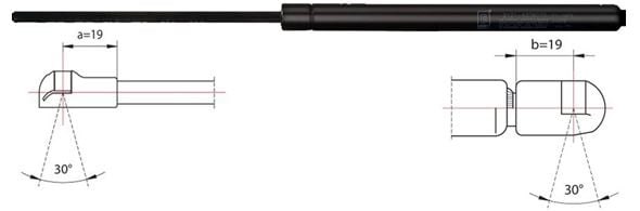 Gas Spring, boot-/cargo area METZGER 2110105