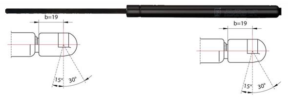 Gas Spring, boot-/cargo area METZGER 2110138