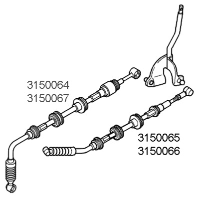 Cable, manual transmission METZGER 3150065
